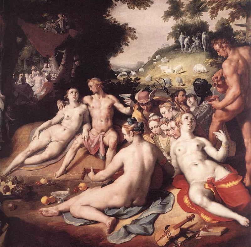 CORNELIS VAN HAARLEM The Wedding of Peleus and Thetis (detail) sd oil painting picture
